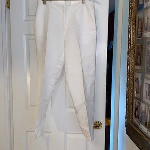 Joan Vass White Linen/Rayon Pants